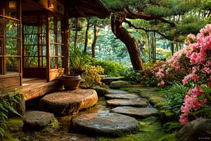 Blick auf den japanischen Garten
