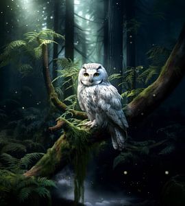 Hibou au bord de l'eau