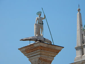 Beeld op San Marcoplein in Italië