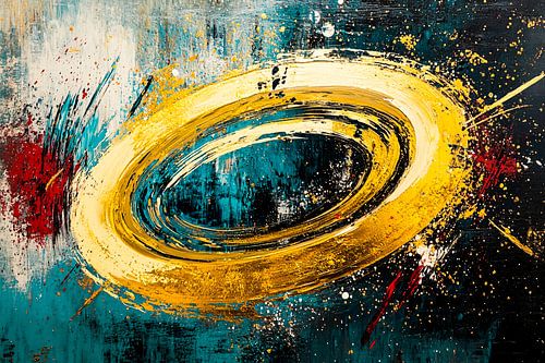 Abstracte kleurrijke dynamische ring