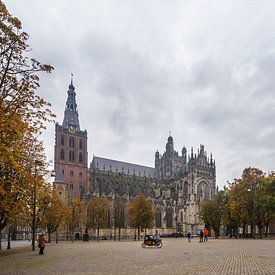 St John's Cathedral with chestnut trees in autumn colors by Sander Groffen