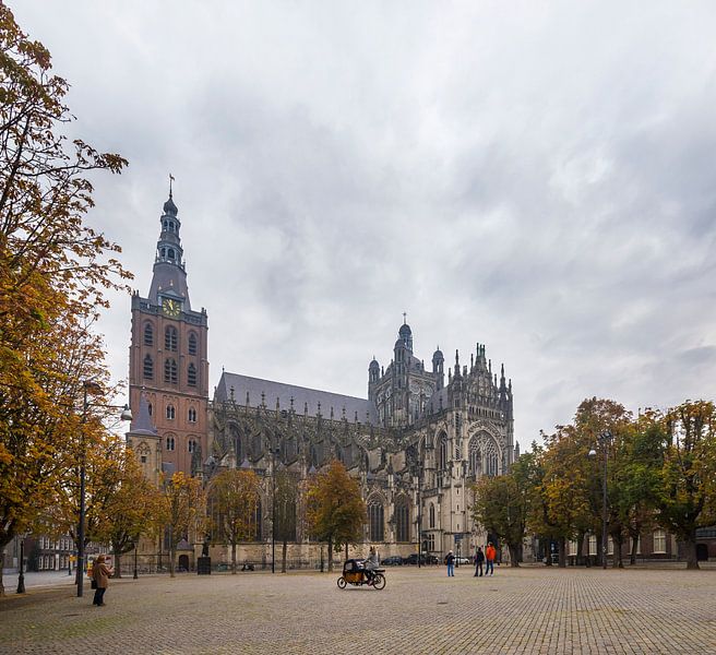 St John's Cathedral with chestnut trees in autumn colors by Sander Groffen