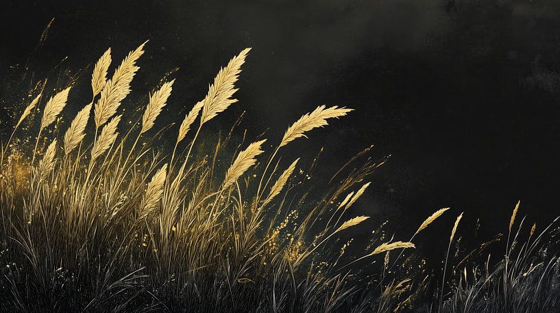 Goldene Gräser von Preet Lambon