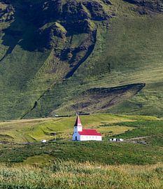 Church on a hill in Vik, southern Iceland by PhotoCluster