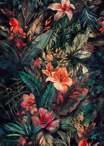 Blumen Pflanzen Dschungel Kunst