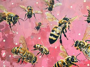 Abeilles et fleurs modernes