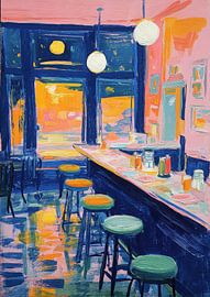 Bar Gouache Pastell von Niklas Maximilian
