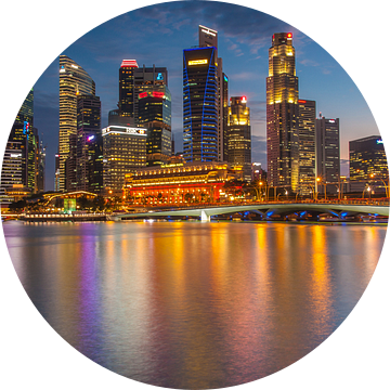 Singapore skyline in the blue hour