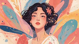 Blossom Spirit - Pastel dreams of a young woman by Dante S