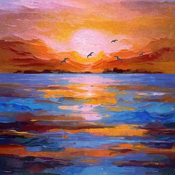 The last rays of sunshine of the day by Anna Marie de Klerk