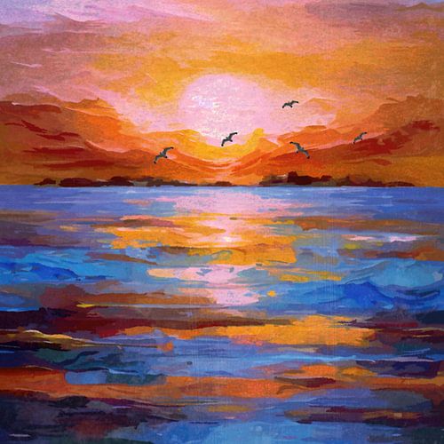 The last rays of sunshine of the day by Anna Marie de Klerk