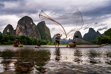 Fischen mit Kormoran in China von Michael Bollen