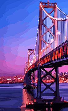 Golden Gate Bridge San Francisco by Ngasal Studio