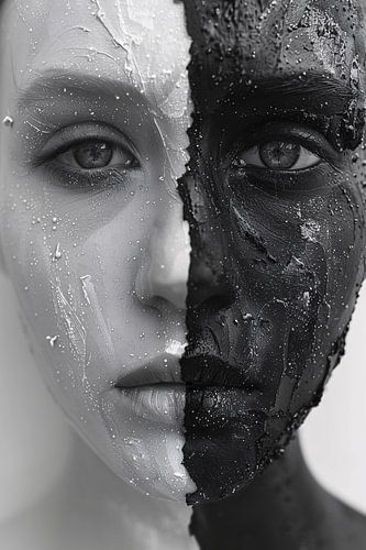 Gelaagde Visie in Zwart en Wit