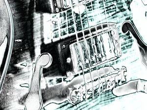 Abstract close-up semi-akoestische gitaar