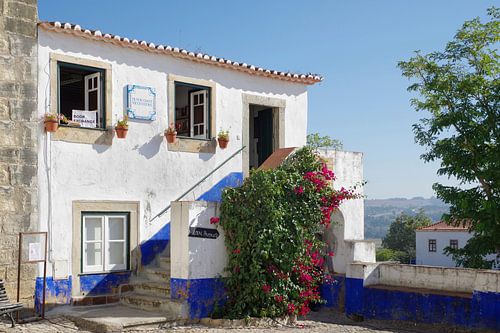A house with bougainvillea in Óbidos (Portugal)