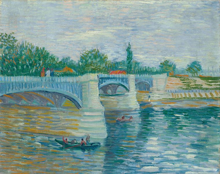 Die Seine mit der Pont de la Grande Jette, Vincent van Gogh von Meisterhafte Meister
