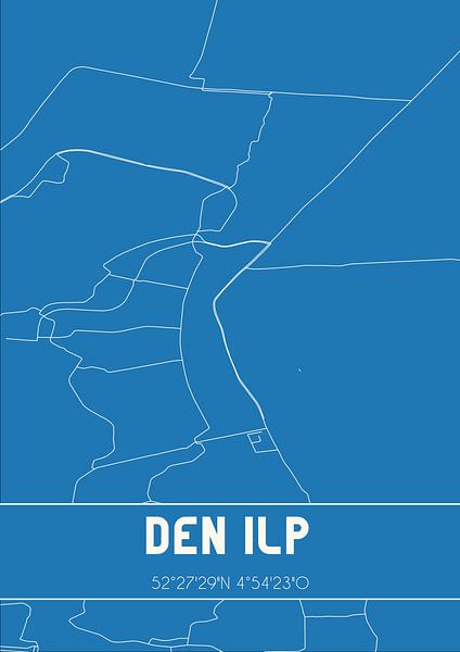 Blueprint | Map | Den Ilp (North Holland) by Prints of Place