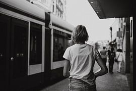 Straßenfotografie, Amsterdam | Künstlerischer Schwarz-Weiß-Fotodruck von Linn Fotografie