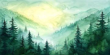 Forests of Green 6 by ByNoukk