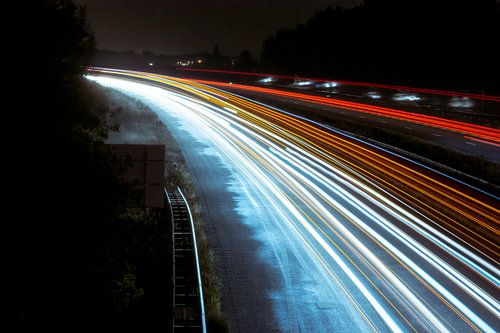 Farbenspiel auf der Autobahn