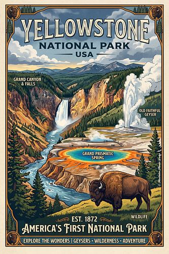 Besuchen Sie den Yellowstone-Nationalpark von Theodor Decker