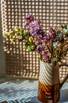 Stillleben mit Blumen und Krug