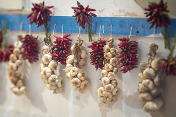 Italian chillies and garlic