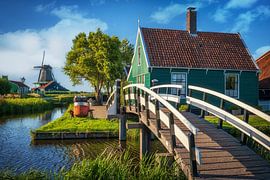 Mill and old barrel making shop at Zaanse Schans in Zaandam