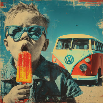 Kindportrait Retro Pop Art