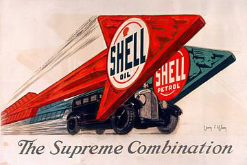 Jean d'Ylen - Shell oil - Shell petrol - The supreme combination (1925) by Peter Balan
