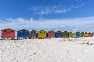 Gekleurde huisjes van Muizenberg van Reis Genie