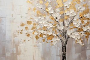 Baum in Gold und Weiß