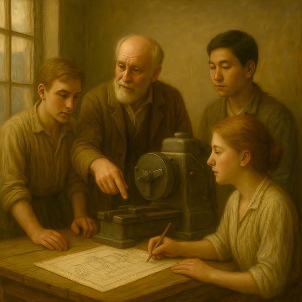 The Mentor - AI Classica - People at work - Art for business by Basahen