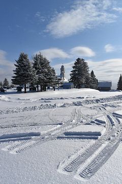 Het recreatiegebied in de winter van Claude Laprise