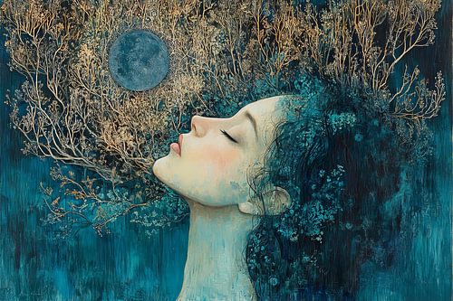 schilderachtig spiritueel portret