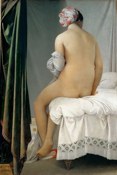 Jean-Auguste-Dominique Ingres - La Baigneuse Valpinçon von 1000 Schilderijen