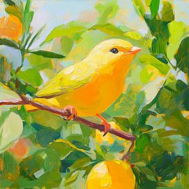 Sonniger Kanarienvogel im Licht von Poster Art Shop