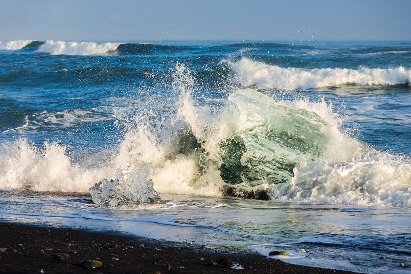Chunks of ice in the surf by Daniela Beyer