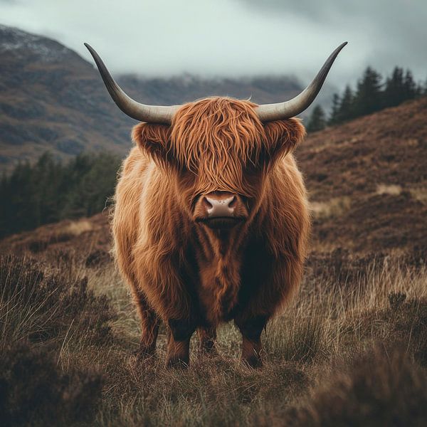 Hochlandrind Natur von Poster Art Shop
