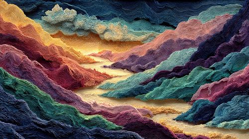 abstracte kunst met kleur landschap