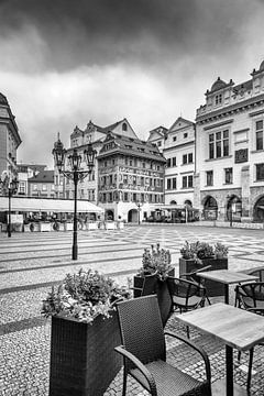 Picturesque Old Town Square in Prague | Monochrome by Melanie Viola