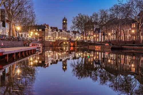Domtoren en de Weerdsingel in Utrecht vanaf de Weerdsluis