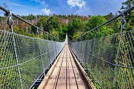 Ein Blick auf die Hängebrücke der Hohen Schrecke von Andreas Völkel