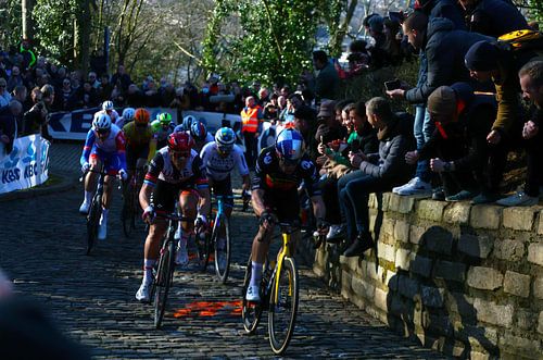 Scherprechter in the opening classic the Wall of Geraardsbergen.
