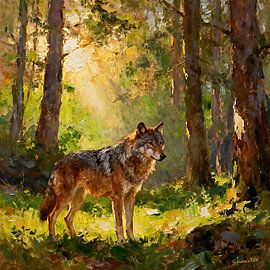 Wildtiere – Ungezähmte Anmut – Wolf 2 von Johannas Art Creations
