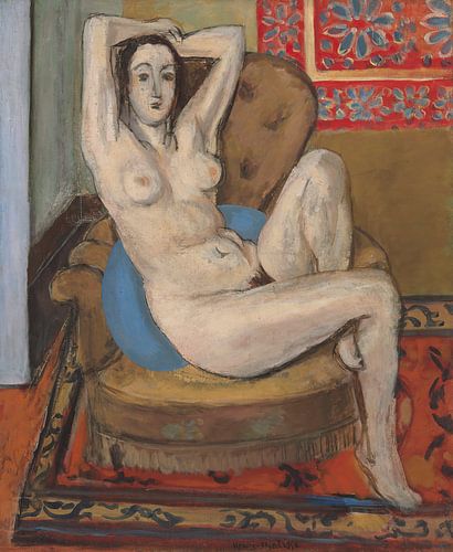 Henri Matisse - Naakt met blauw kussen