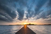 Zonsondergang Oldambtmeer bij Oostwold