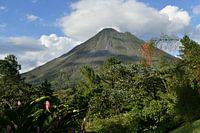 View of the Arenal volcano in Costa Rica