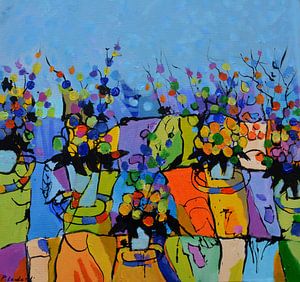 Dansende bloemen van pol ledent